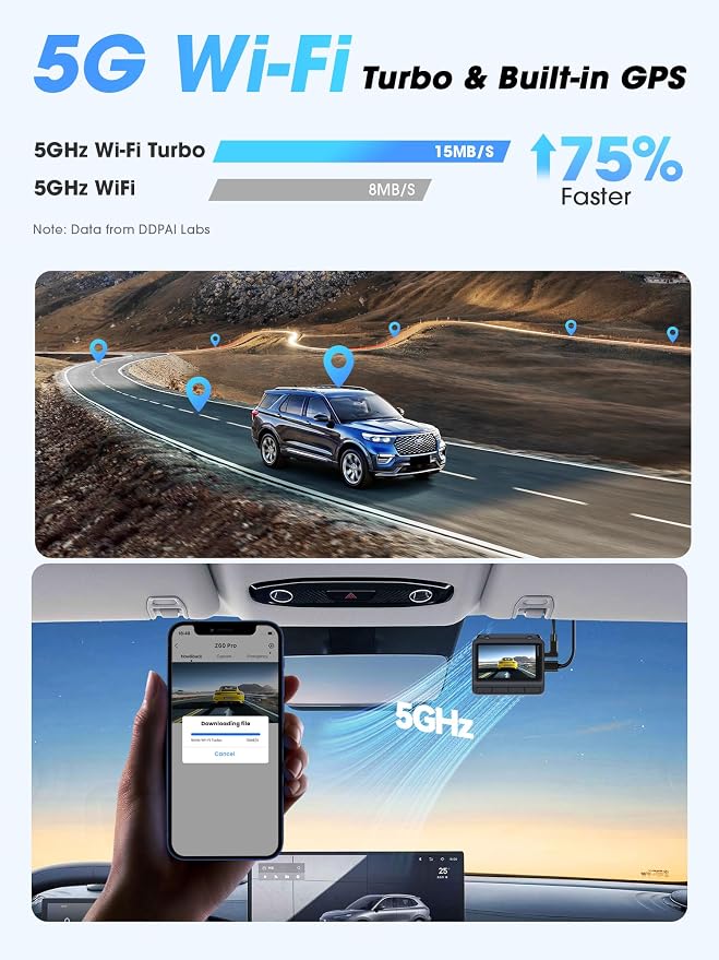 4K Dual Dash Cam Front and Rear, Dual STARVIS 2 IMX678 IMX662 Dashcam, Free 128G Card Included,Car Camera with 32G eMMC, 3K/60FPS, 5G WiFi GPS, 3" IPS, Night Vision, 24H Parking Mode, Z60 Pro