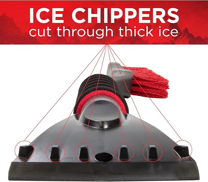532 26 Inch Snow Brush with Ice Scraper for Cars, Trucks, SUVs, RVs, and More (Colors May Vary)