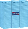 GLIMGLINT Blue Microfiber Cleaning Cloth,150PK Reusable Cleaning Rags,Highly Absorbent Shop Rags Bulk,All-Purpose Car Cleaning Towels for TV Screen, Kitchen, Bathroom, Restaurant, Garage, 14"X12"