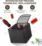 4 in 1 Car Trunk Storage Organizer with Leakproof Cooler Bag, Multi-Compartment Foldable Trunk Storage Box for Car Truck SUV Black