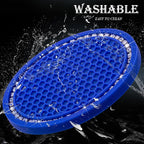2PCS Bling Cup Holder Coaster, 2.75 Inch Auto Car Cup Holder Insert Coasters, Soft Silicone Anti-Slip Shockproof, Universal Vehicle Interior Accessories for Women Girls (Deep Blue & White)