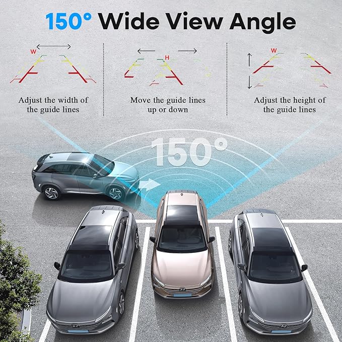 Backup Camera Ease Install for Car - USB Plug and Play, HD 1080P Rear View Camera Kit, Waterproof, Night Vision for Cars, Truck, SUV, Van, Camper