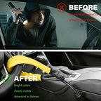 Car Steering Wheel Lock, Reliable Club Steering Wheel Lock Anti-Theft Device with 3 Keys, Max 17 Inch Length, Fits Most Vehicles, Trucks, SUVs, Vans, Golf Car Security Device - Yellow