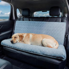 Premium Cooling Dog Car Seat Mat for Medium-to-Large Dogs, Breathable Dog Car Mat for Back Seat Travel, Cool-to-Touch Washable Pet Travel Lounge with Supportive Bolster