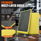 Clay Mitt for Car Detailing, No Scratch Reusable Magic Clay Bar Glove, Microfiber Auto Cleaning Supplies for Removing Debris from Paint, Glass, Wheels, Windshield(Yellow)