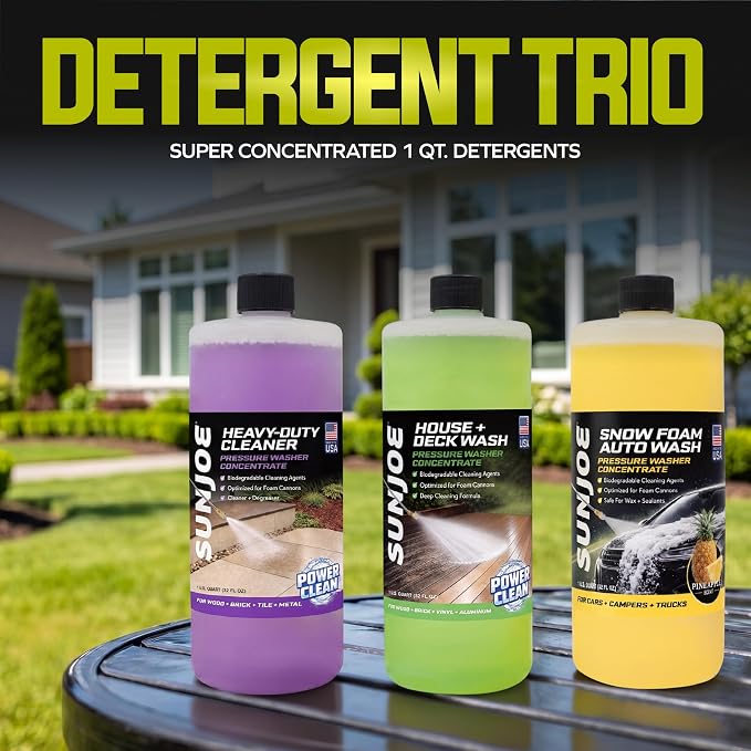 3-Pack Pressure Washer Concentrate, Multi-Scent, 1 Gal Each – House & Deck Wash, Snow Foam Auto Wash, All-Purpose Cleaner – For Home, Garage, Driveway, Outdoor, SPX-ASST3Q
