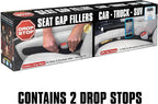 The Original Car Seat Gap Filler - Set of 2 (Pad + LED Light) | Car Accessories for Men & Women, Between Seats Console Organizer, Patented, As Seen On Shark Tank