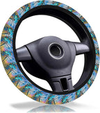 Dragonfly Steering Wheel Cover 15 Inch Universal Neoprene Steering Cover | Dragonfly Car Accessories Decor Non-Slip Fit Auto SUV Truck, Gifts for Women Men Dragonflies Love Birthdays Festivals