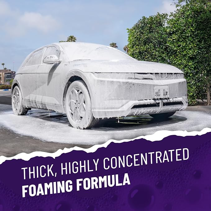 Extreme Bodywash & Wax Foaming Car Wash Soap - Soap for Foam Cannons, Foam Guns, or Bucket Washes for Cars, Trucks, Motorcycles, RVs, and More, Grape Scent - 64 oz (Half Gallon)