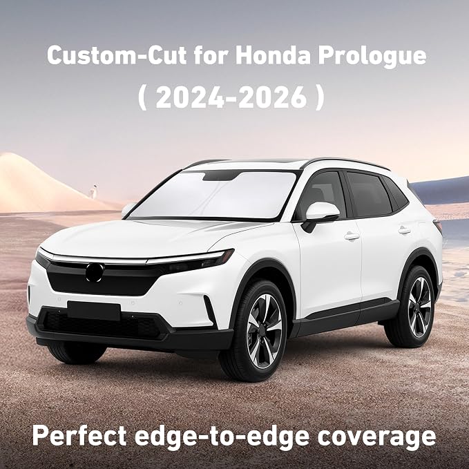 Windshield Sunshade Compatible for Honda Prologue EV 2024 2025 2026, Sun Visor for Front Windshield & Window Sun Shade Cover, UV Heat Blocker & Protector, Car Accessories