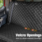 Dog Car Seat Covers for Truck Ford F150/Chevrolet Silverado 1500/Ram 1500/GMC Sierra 1500, Waterproof Pet Back Seat Cover for Trucks, Scratchproof Nonslip Durable Rear Seat Cover for Dogs