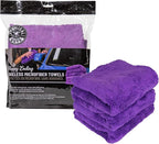MIC34803 Happy Ending Ultra Plush Edgeless Microfiber Towel, Purple (16" x 16")
