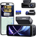 P1 Pro 4K Dash Cam Front and Rear, STARVIS 2 Sensor, 64GB Card, Dual Dash Camera for Cars with Full-Color Night Vision, HDR WDR, ADAS, GPS, WiFi & Voice Control, 24H Parking Mode, 3.39" Screen