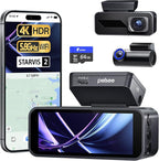 P1 Pro 4K Dash Cam Front and Rear, STARVIS 2 Sensor, 64GB Card, Dual Dash Camera for Cars with Full-Color Night Vision, HDR WDR, ADAS, GPS, WiFi & Voice Control, 24H Parking Mode, 3.39" Screen