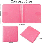 CoBak Car Registration and Insurance Holder - Small and Lightweight Vehicle Glove Box Car Organizer, Auto Truck Comparment Accessories Case for Essential Document, Driver License (Glitter Rosy)