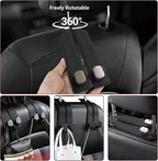 Purse Hook for Car -Universal Premium materials silicone and Aluminum-Magnesium Alloy Double Car Seat Back Storage Hook for Purses, Handbags, Bags (2 Pack) Black