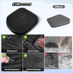 Leather Car Seat Cushion, Comfortable Memory Foam Seat Cushions for Driving Waterproof Adult Booster Seat Cushion for Cars, Truck Driver Automotive SUV Office Chair, Hand-held, 3 Inches Black