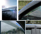 Tape On Window Visors Rain Guards for Ford F150 SuperCrew 2004-2008,Lincoln Mark LT 2006-2008,Side Vent Rain Deflector for Car Windows,Weatherproof & Easy Installation,Car Accessories-4pcs