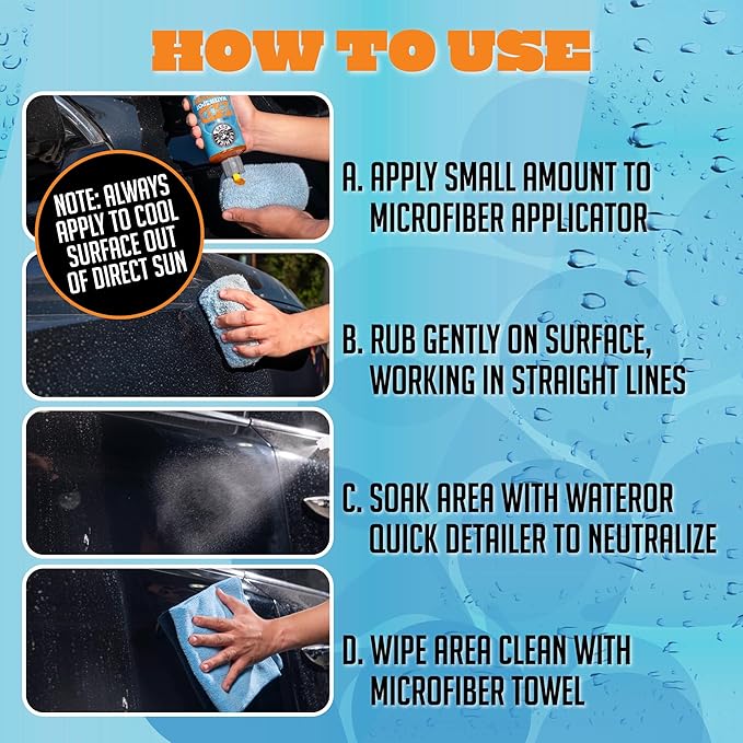 Heavy Duty Water Spot Remover Gel for Paint, Glass, and Metal - Mineral and Water Spot Remover for Cars, Trucks, Motorcycles, RVs & More - 16 oz