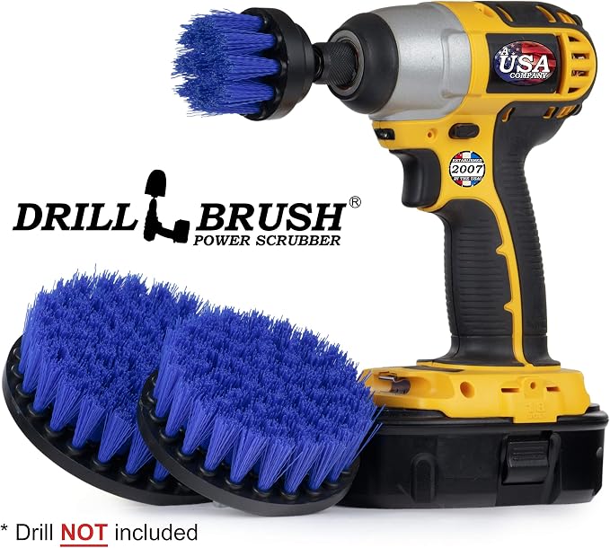 Kayak - Canoe - Yacht - Raft - - Boat Accessories - Fiberglass - Hull Cleaner - Cleaning Supplies - Pond Scum, Oil Residue, Weeds, Barnacles, Oxidation - Spin Brush Kit