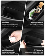 for Tesla Model 3 Highland 2024 2025 2026 Front Door Pocket Insert Trash Can, Model 3 Accessories Side Door Garbage Storage Organizer 2-Pack