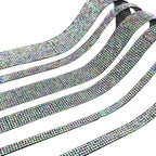 4PCS Bling Car Door Edge Guards Protector, Diamond Auto Side Door Anti-Collision Crash Strip Sticker, Crystals Vehicle Anti-Scratch Bumper Tape, Universal for SUV Truck Pickup (Multicolour)