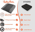 Car Seat Cushion, Comfort Memory Foam Car Cushions for Driving - Sciatica & Lower Back Pain Relief, Driver Seat Pillow for Auto, Office Chair, Wheelchair - 4D Mesh Black