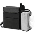Car Trash Can with Tissue Holder, Leakproof Car Garbage Can with Detachable Car Napkin Holder, Hanging Car Trash Bin for Headrest, Console, Truck, SUV Car Accessories, Black