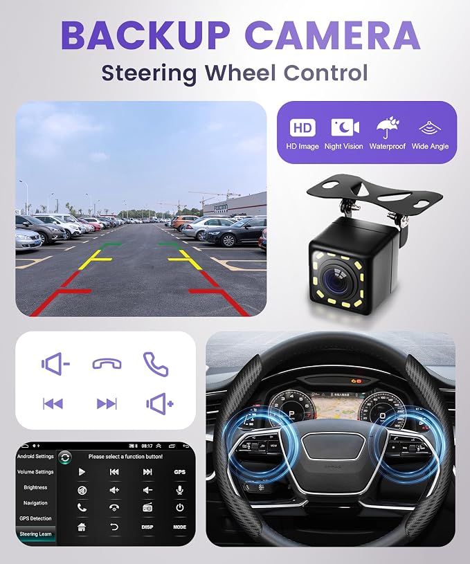 【Built-in DSP】Android Car Stereo for Honda Civic 2001 2002 2003 2004 2005 Radio Wireless Carplay Android Auto GPS Chip, 9 Inch Touch Screen 26UIs Mirror Link Bluetooth WiFi FM/RDS Backup Camera
