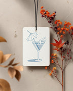 Blue Coastal Cowgirl Car Air Freshener 4 Pcs Coconut Scented, Horseshoe Martini Cowgirl Car Accessories Mirror Decor for Women, Western Hanging Air Freshener for Cars Closet Drawer Books