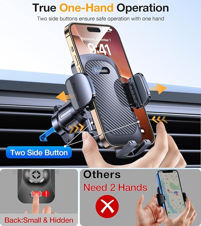 Phone Holders for Your Car Phone Holder Mount【Super Suction】 Cell Phone Holder for Car Accessories for Women Men【360° Adjustable】 Suction Phone Mount for Car, Window, Bathroom