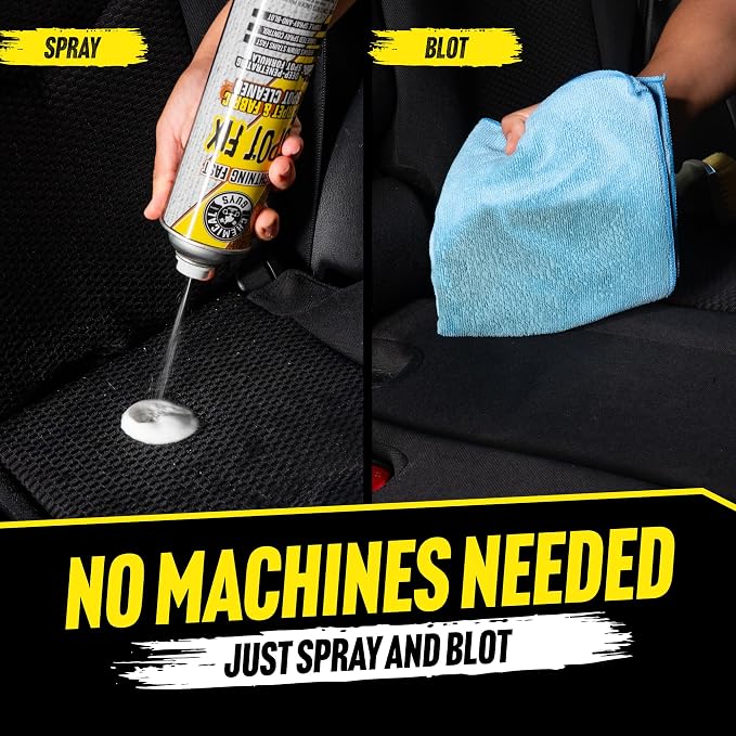Lightning Fast Carpet Spot Cleaner With Nifty Carpet And Upholstery Brush Kit, Fabric Stain Extractor Interior Cleaning System For Car Carpets Seats Floor Mats And Upholstery - 18 Fl Oz