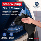 Premium 300GSM Microfiber Cleaning Cloth - 12.5"x12.5" High Performance - 1200 Washes, Ultra Absorbent Microfiber Towels for Cars Undercarriage, Rims & Engine Bay Cleaning - Microfiber Cloth