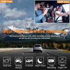 Dash Cam Front and Inside, FHD Dashcams for Cars with 64GB Card Dash Camera for Cars, 1080P Front Dash Cam+1080P Inside Dashcam for Car Dash Camera with IR Night Vision Loop Recording | 1080P Front, 1080P Inside, IR Night Vision, Loop Recording