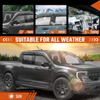 Rain Guards Compatible with Ford Maverick 2022 2023 2024 2025 2026, Tape-on Durable Side Window Visors Wind Deflectors 2022-2026 Maverick Rain Guard Black 4 PCS