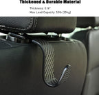 Car Seat Headrest Hook Universal Vehicle Seat Hook Hangers Interior Storage Organizer for Purse Handbag Coats Umbrellas Grocery Bags 4 Pack Black