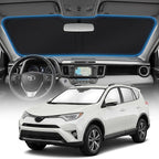 for Toyota Rav4 Sun Shade Windshield Cover - Custom Fit Rav4 Accessories 2013-2018 Sunshade Foldable UV Protection & Heat Shield Sun Visor Accessories