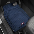 FlexTough Floor Mats for Cars, Blue Deep Dish All-Weather Car Mats, Waterproof Trim-to Fit Automotive Floor Mats for Cars Trucks SUV, Universal Floor Liner Car Accessories
