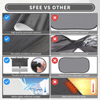 Car Window Shade for Side Windows, 2 Pack Sun Shade Retractable for Car Blocks Heat and UV Rays Glare Protection Roller Sunshade Visor for Baby, Kids, Pets, Passengers