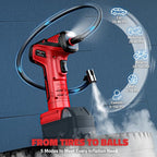 150PSI Tire Inflator Portable Air Compressor: Cordless Air Pump Compatible with Milwaukee 18V Battery - Car Tire Pump with LCD Display & LED Light for Auto, Motorcycles (Tool Only)