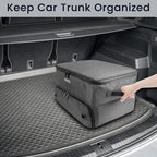 2 Layer Golf Trunk Organizer, Golf Gifts for Men with Separate Ventilated Compartment for 2 Pair Shoes, Waterproof Car Trunk Locker for Balls, Tees, Clothes, Gloves, Gifts for Golfers