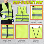 Warning Triangles Safety Triangle Emergency Kit Foldable Reflective Triangles with Base Roadside Triangle Kit with Reflective Warning Vest