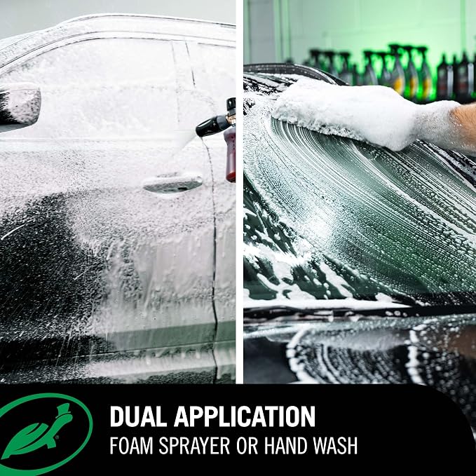 Hybrid Solutions Pure Wash, pH Neutral Extreme Foaming Car Wash Soap, Bucket or Foam Cannon Application, Won't Strip Waxes or Coatings, Clay Bar Lubricant, Spot-Free Clean, 64 fl oz