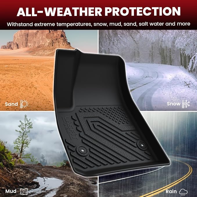 Floor Mats & Cargo Liner for Chevrolet Chevy Blazer 2019-2026 (Gas Only), All Weather TPE Custom Fit Floor Mats for Cars (Not Fit Optional Cargo Management System), Car Mats Full Set, Black