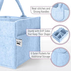 Mr. Pen- Baby Diaper Caddy Organizer, Sky Bliss | Nursery Storage Bin and Car Organizer for Diapers and Baby Wipes