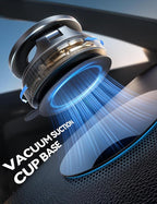 Magsafe Car Mount, Car Mount for iPhone with Strong Magnet, 360° Metal Strut Vacuum Suction Cup Phone Mount for iPhone 17 Air Pro Max/16 15 14 13 12 Series& Android Magsafe Case, Black