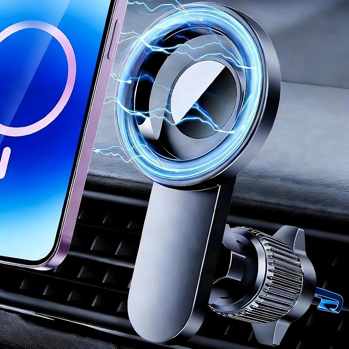 Car Phone Holder for Magsafe [3700gf Magnetic] 360° Adjustable Cell Phone Mount, Phone Holders for Your Car Accessories Pad Phone Holder for iPhone 17-12 Series