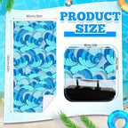 Car Seat Towel Covers with Storage Bag, 63 x 32 Inch Universal Non Slip Waterproof Sweat Protector for Car Truck, Gym Swimming Running, Machine Washable(2 Pack,Waves)