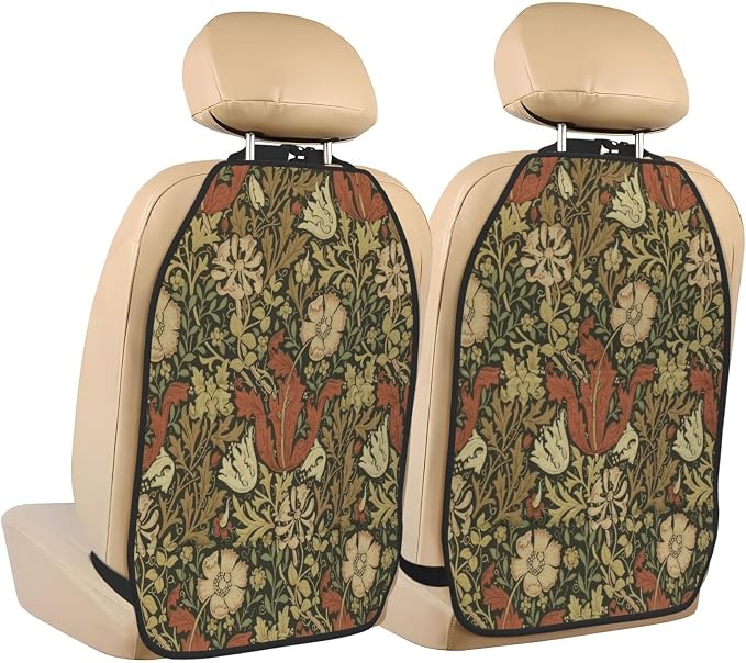 William Morris Calssic Car Seat Back Kick Protectors Kick Mats With Storage Pockets For Vehicles To Protect From Dirt Mud Scratches 2 Pack