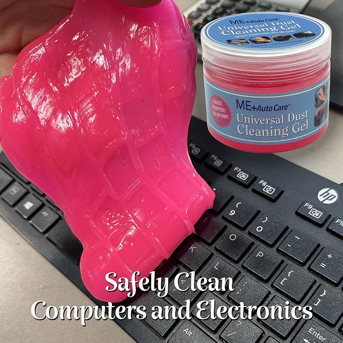 Universal Dust Cleaning Gel, ME+Auto Care, Multi Purpose, All-in-One, Cars, Computers, and Keyboards (Pink)